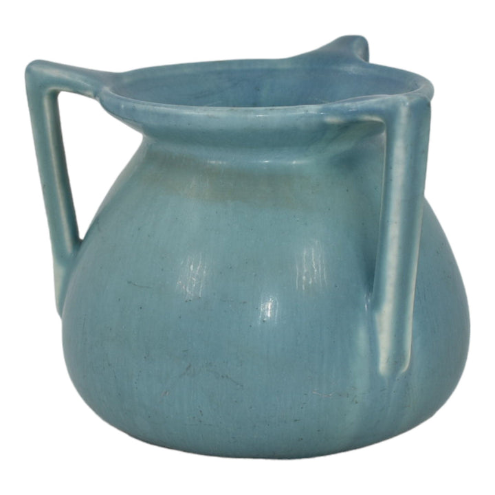 Rookwood 1921 Vintage Arts And Crafts Pottery Matte Blue Ceramic Vase 354