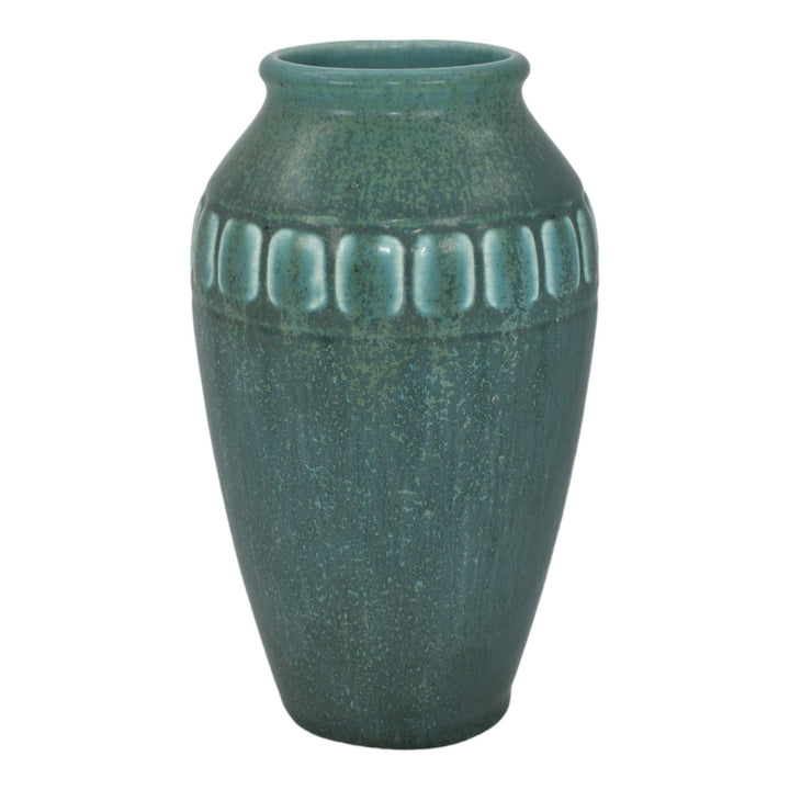 Rookwood 1927 Vintage Arts And Crafts Pottery Green Ceramic Vase 2312 - Just Art Pottery