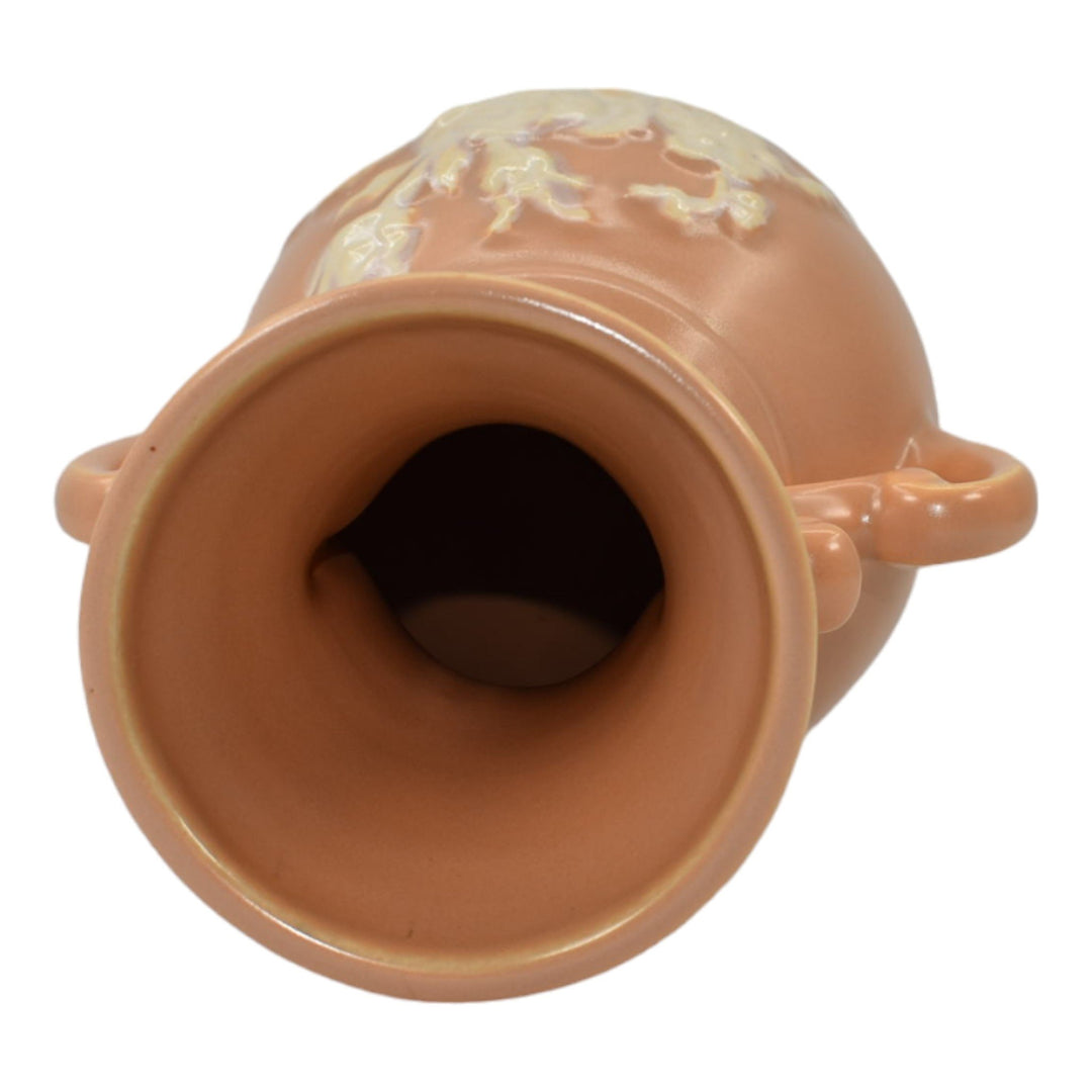Weller Cameo Late 1930s Vintage Art Deco Pottery Handled Tan Ceramic Vase - Just Art Pottery