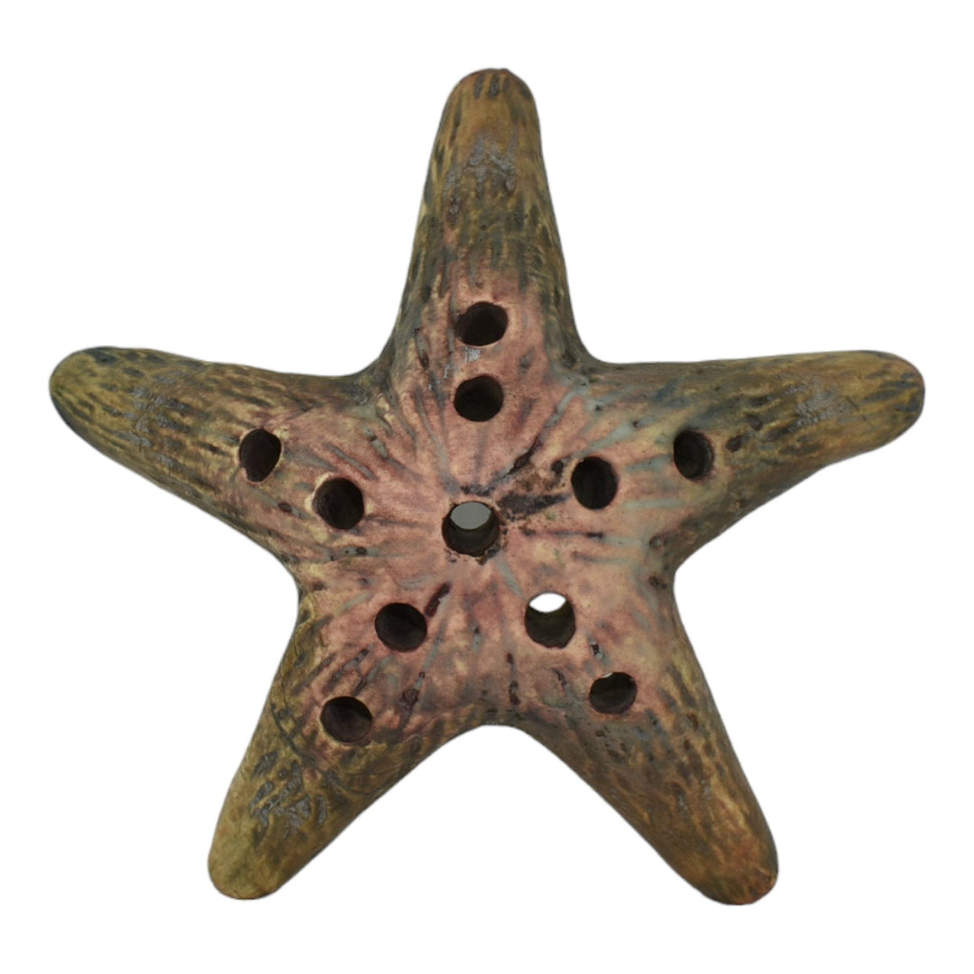 Weller Muskota 1920s Vintage Art Pottery Starfish Figural Ceramic Flower Frog