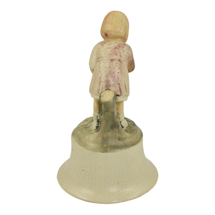 Weller Muskota 1920s Vintage Pottery Girl With A Watering Can Ceramic Figurine