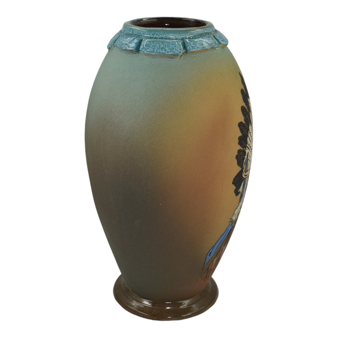 Rozart Twainware Dickens Ware Style 1975 Pottery Native American Hand Made Vase