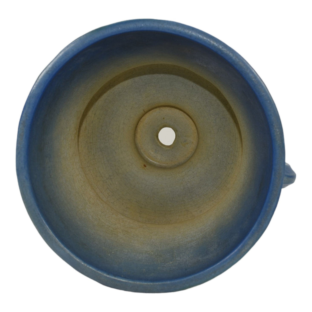 Roseville Fuchsia Blue 1938 Vintage Art Pottery Ceramic Flower Pot Planter 646-5