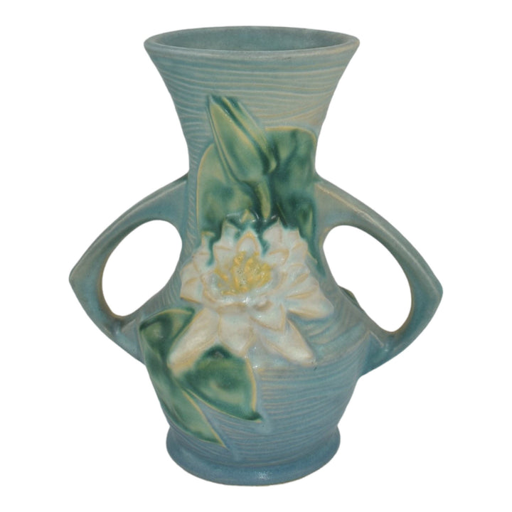 Roseville Water Lily Blue 1943 Vintage Mid Century Modern Art Pottery ...