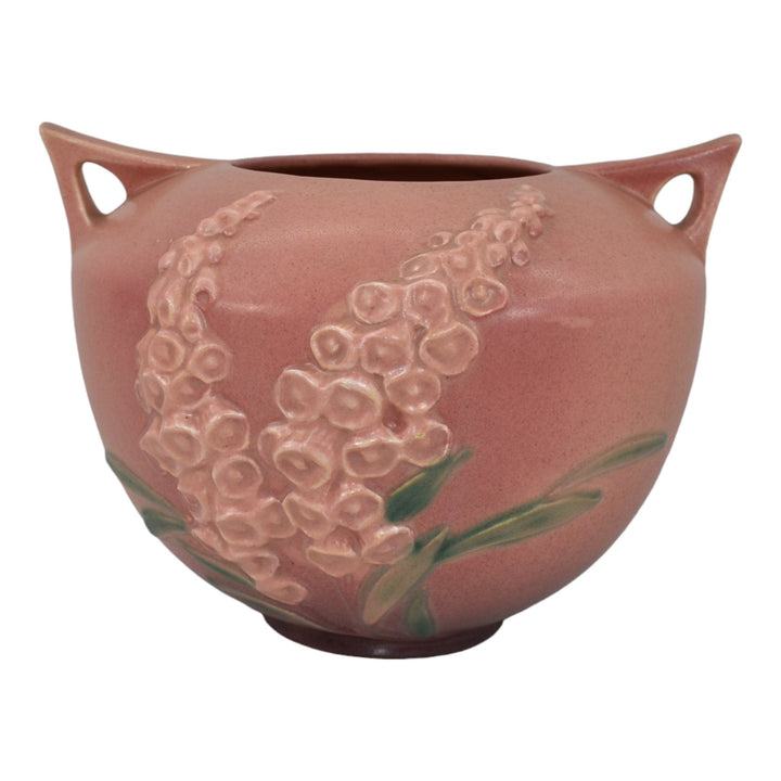 Roseville Foxglove Pink 1942 Mid Century Modern Art Pottery Ceramic Bowl 418-6