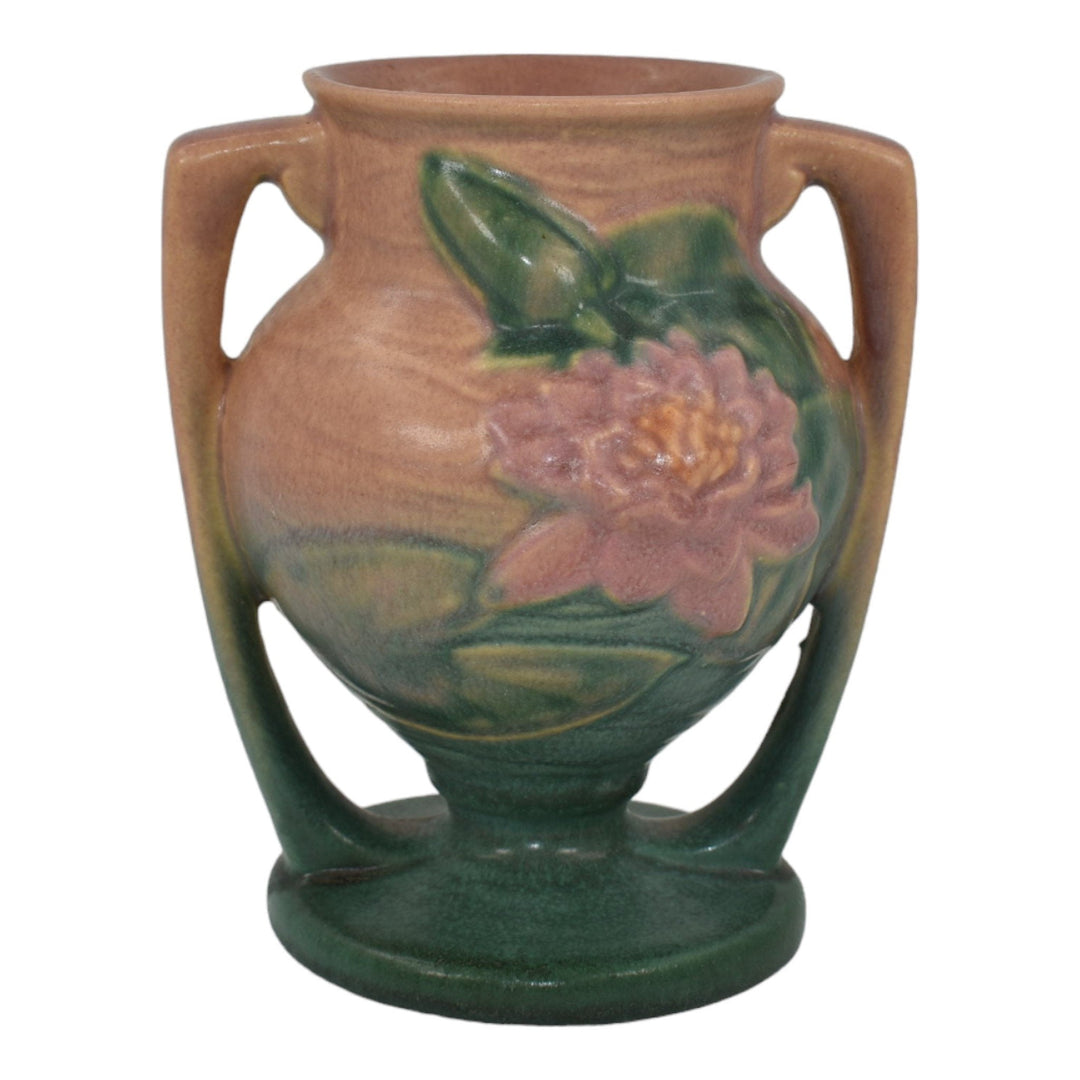 Roseville Water Lily Pink 1943 Mid Century Modern Art Pottery Ceramic Vase 174-6