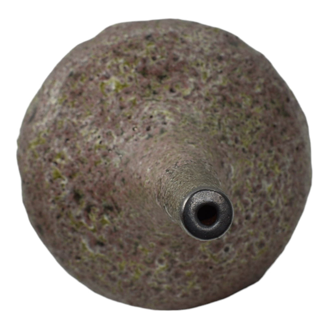 Freiwald Studio Pottery Hand Made Mottled Lava Glaze Purple Ceramic Floor Vase - Just Art Pottery