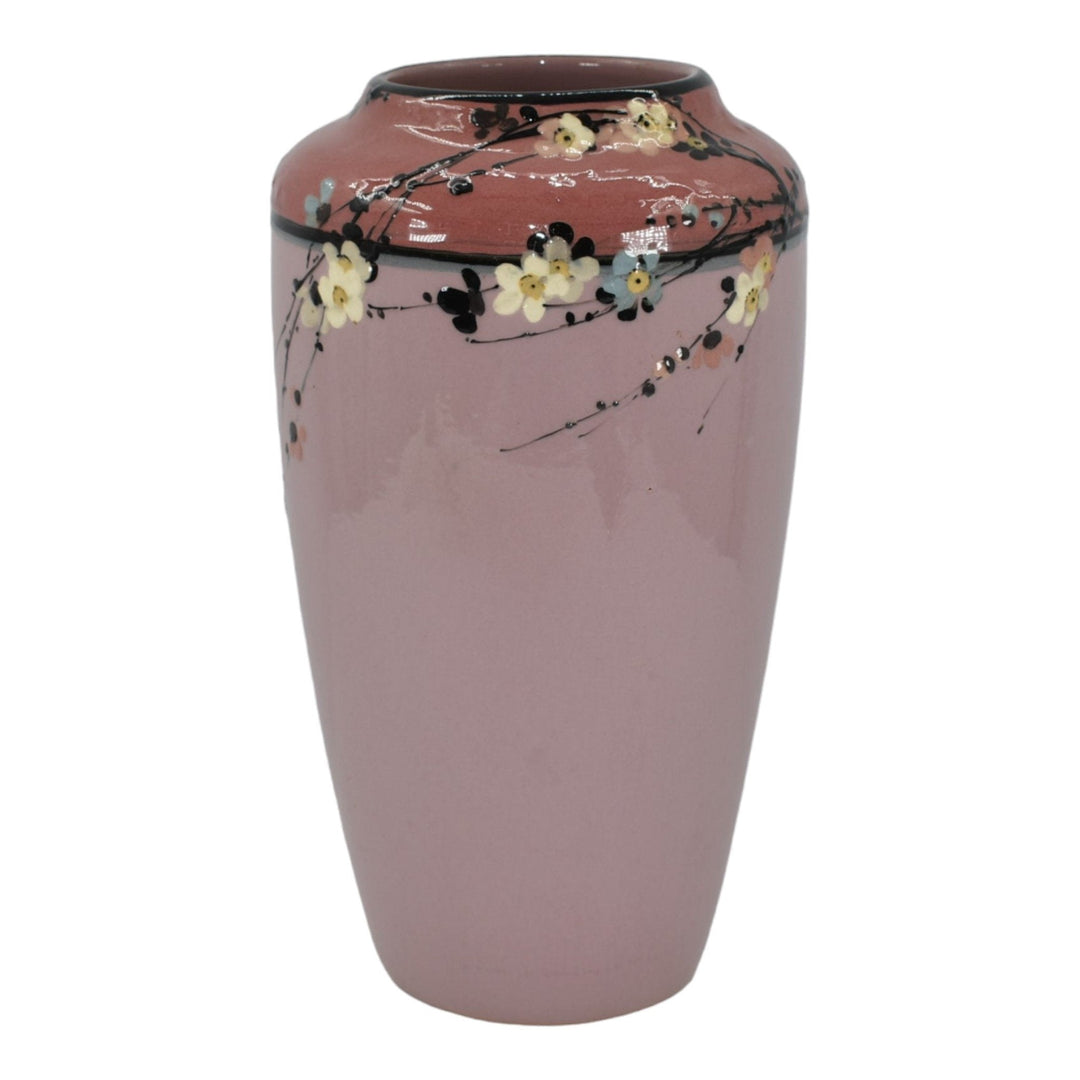 Weller Eocean Pink High Glaze Variant 1920s Pottery Pink Ceramic Vase