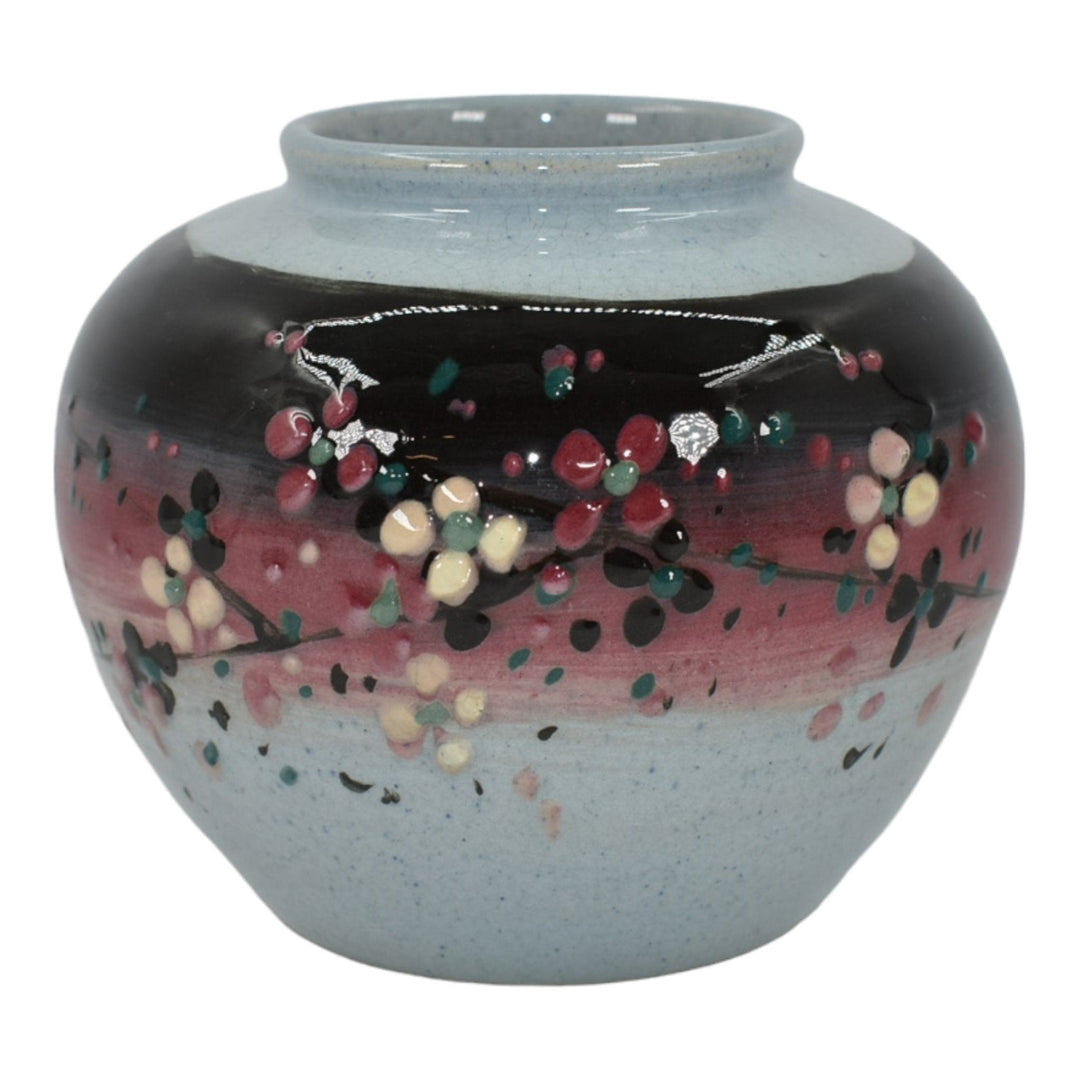 Weller Eocean Late Line 1898-1918 Pottery Squeeze Bag Hand Painted Ceramic Vase - Just Art Pottery