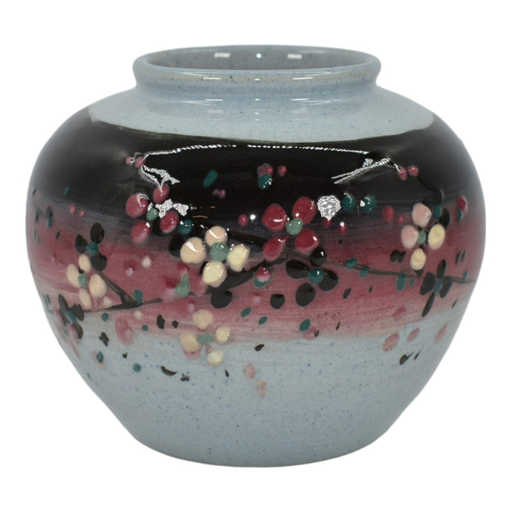Weller Eocean Late Line 1898-1918 Pottery Squeeze Bag Hand Painted Ceramic Vase - Just Art Pottery