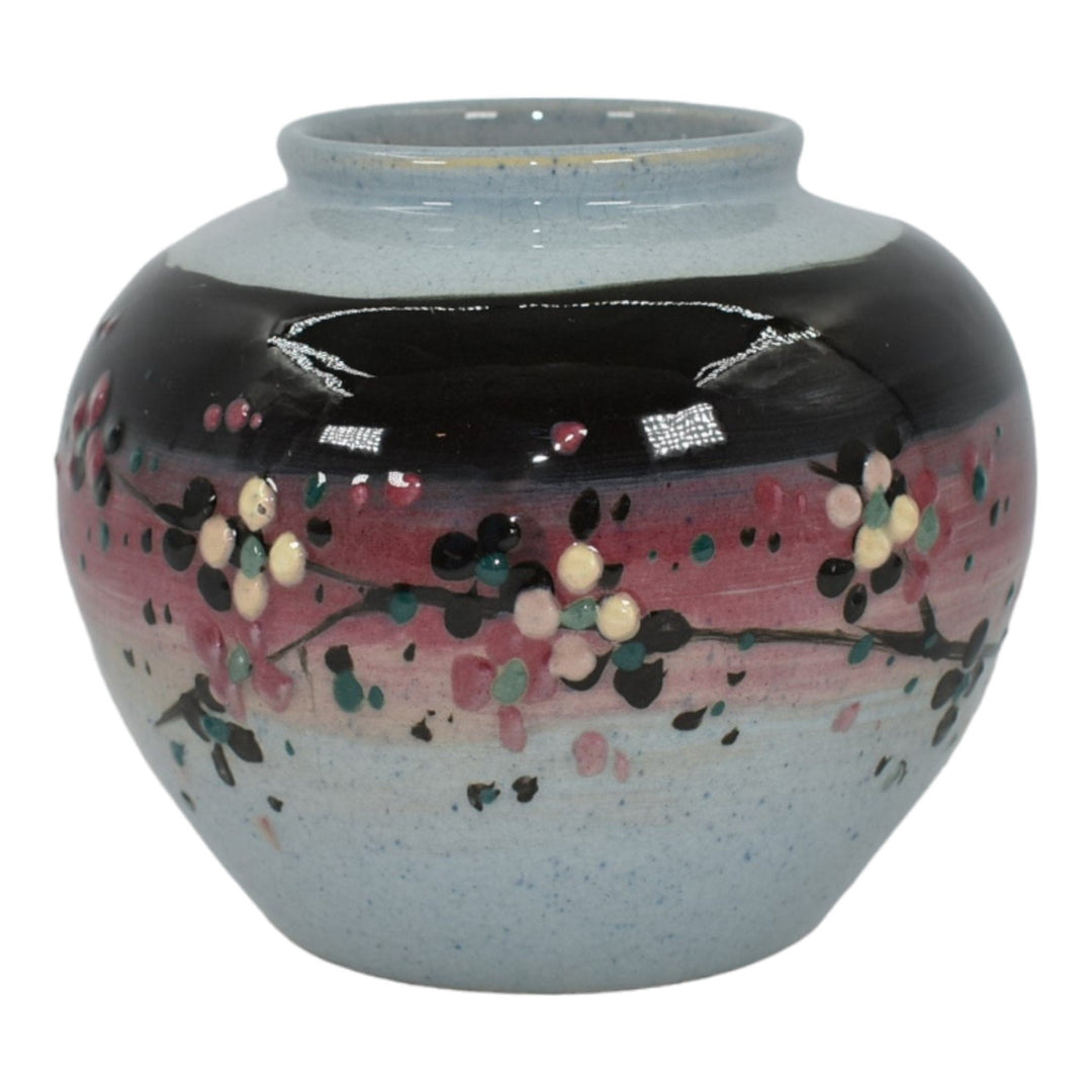 Weller Eocean Late Line 1898-1918 Pottery Squeeze Bag Hand Painted Ceramic Vase - Just Art Pottery