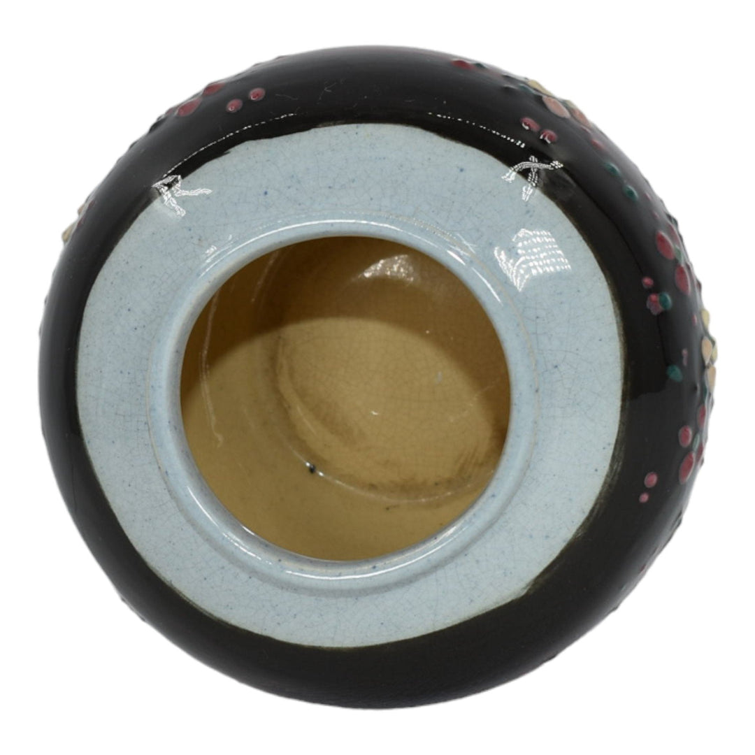 Weller Eocean Late Line 1898-1918 Pottery Squeeze Bag Hand Painted Ceramic Vase - Just Art Pottery