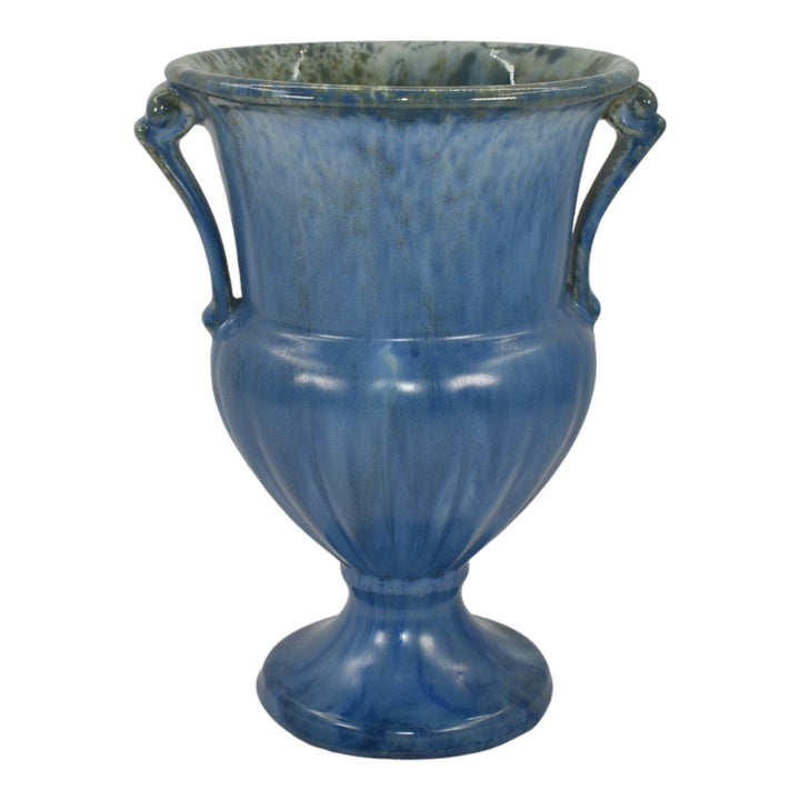 Roseville Tourmaline Blue 1933 Vintage Art Deco Pottery Ceramic Vase 105-8