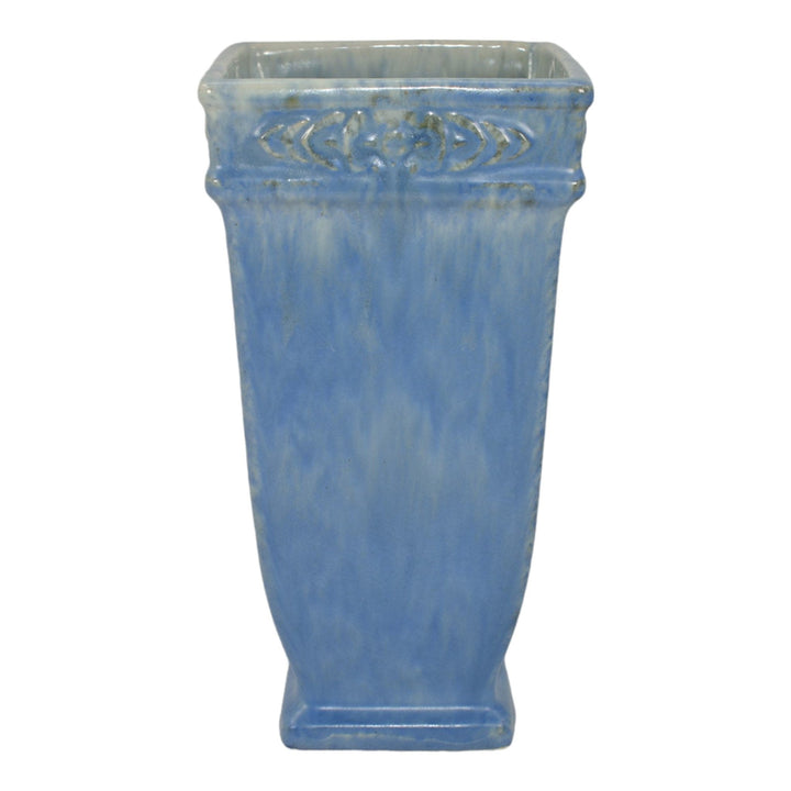 Roseville Tourmaline Blue 1933 Vintage Art Deco Pottery Ceramic Vase 612-7