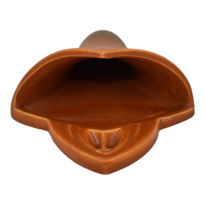Roseville Rosecraft Burnt Orange 1920 Vintage Art Pottery Wall Pocket 1236-9