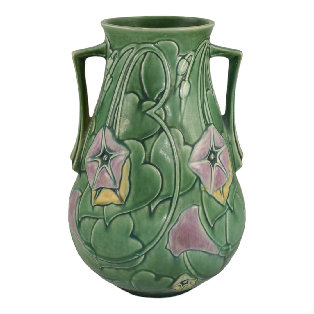 Roseville Morning Glory Green 1935 Vintage Art Pottery Ceramic Vase 730-10