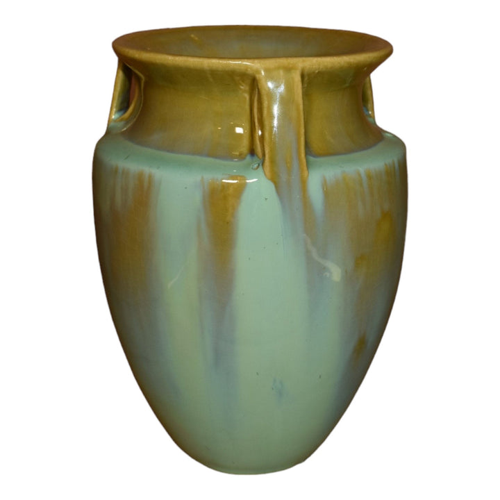 Fulper 1917-34 Arts And Crafts Pottery Green Aqua Flambe Ceramic Bullet Vase 530