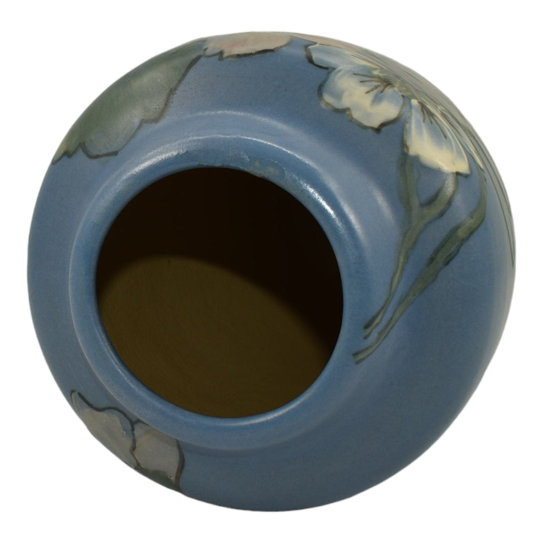 Weller Hudson 1920s Art Pottery Hand Painted Nasturtium Ceramic Vase England