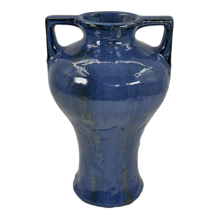 Fulper 1917-27 Vintage Arts And Crafts Pottery Blue Flambe Ceramic Vase 645