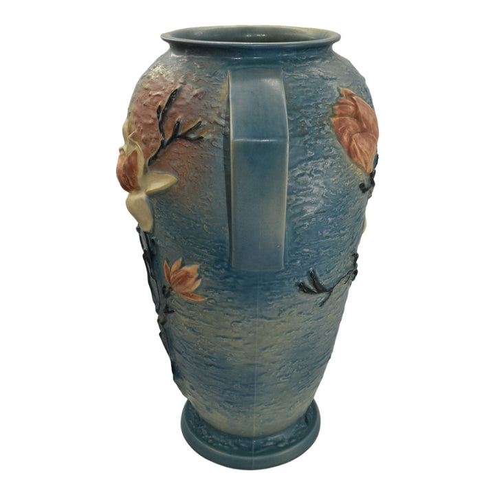 Roseville Magnolia Blue 1943 Mid Century Modern Art Pottery Floor Vase 100-18