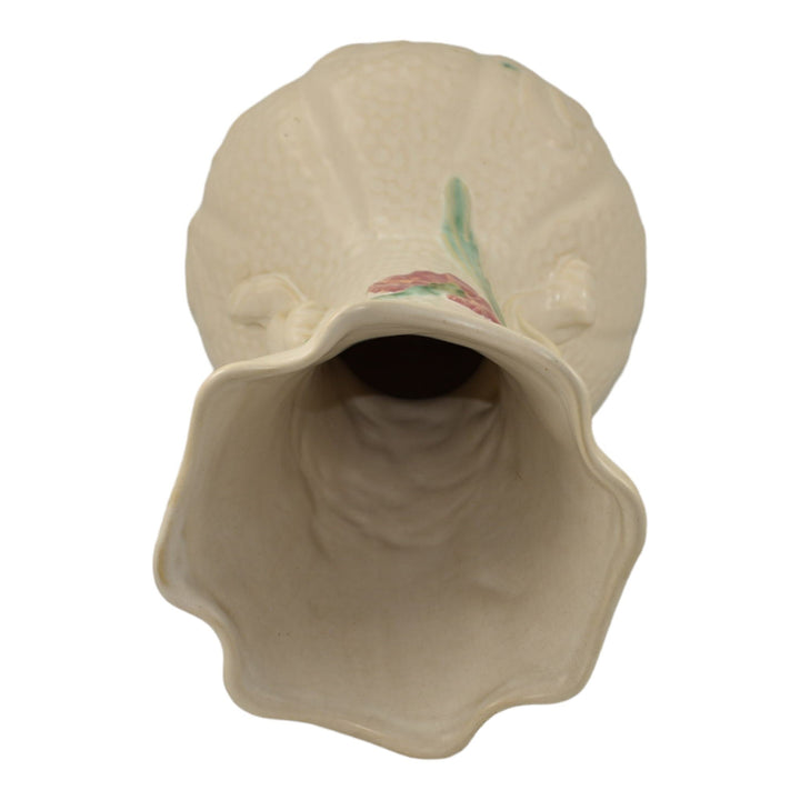 Weller Delsa 1930s Vintage Art Pottery White With Red Carnations Ceramic Vase - Just Art Pottery