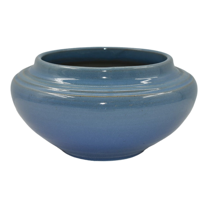 North Dakota School of Mines UND Art Pottery Blue Incised Ceramic Vase Mattson