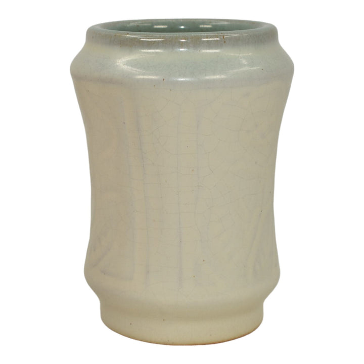 North Dakota School of Mines UND Vintage Art Pottery White Floral Ceramic Vase - Just Art Pottery