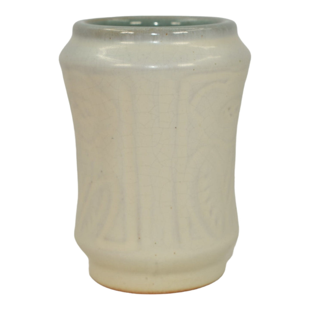North Dakota School of Mines UND Vintage Art Pottery White Floral Ceramic Vase - Just Art Pottery