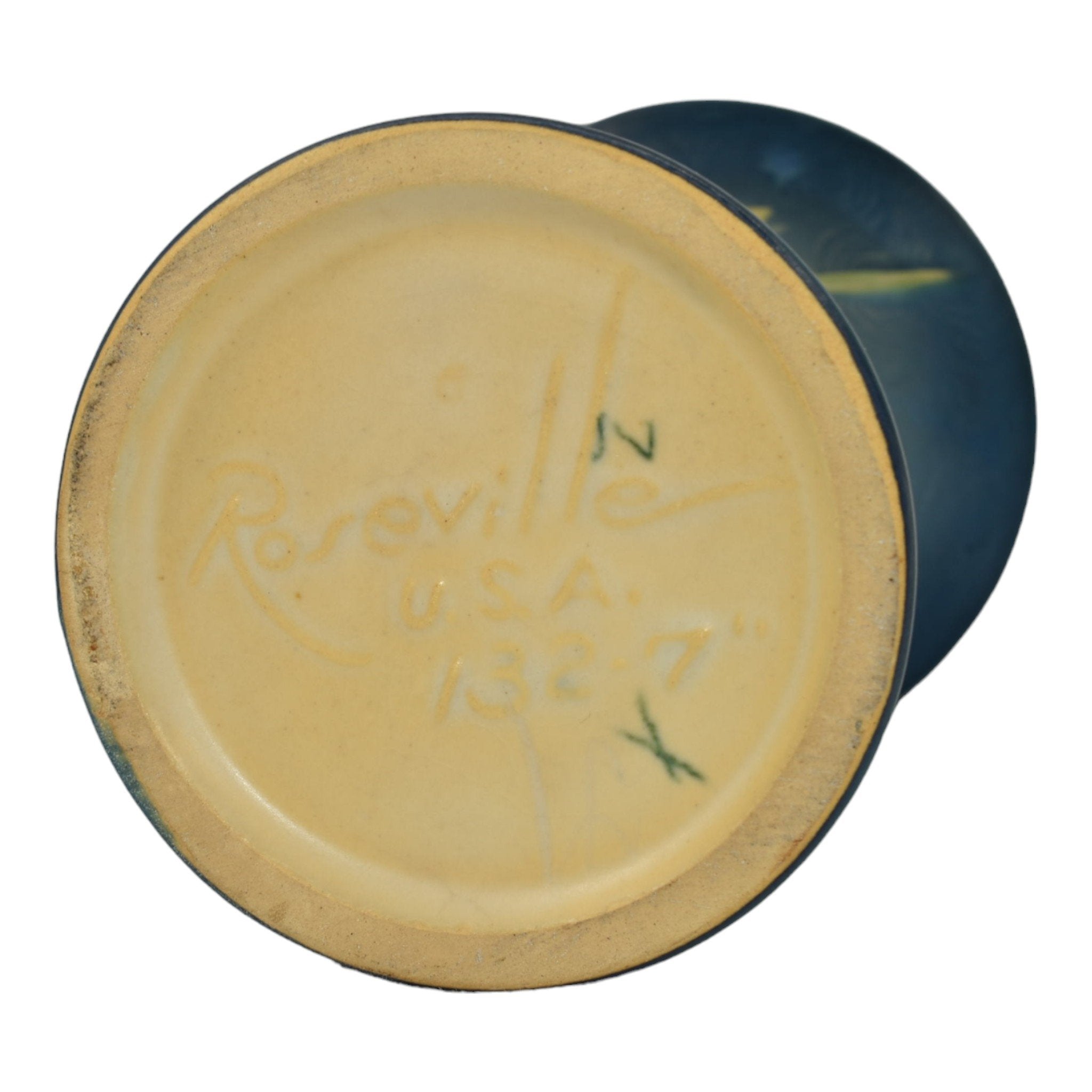 Roseville Zephyr Lily Blue 1946 Mid Century Modern Pottery