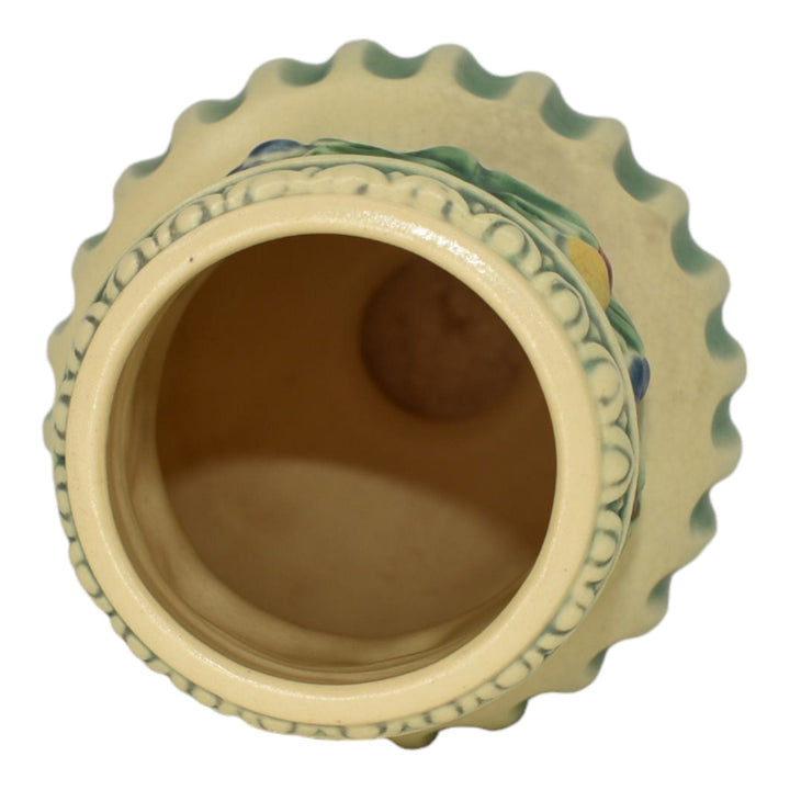 Roseville Corinthian 1923 Vintage Art Pottery Green And Ivory Flower Vase 215-7