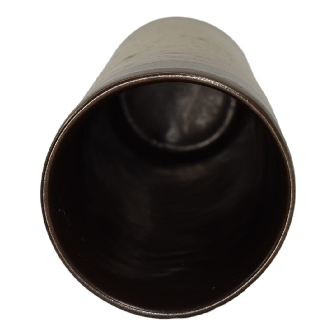Pigeon Forge Tennessee Mid Century Modern Pottery Brown Ceramic Vase Ferguson - Just Art Pottery