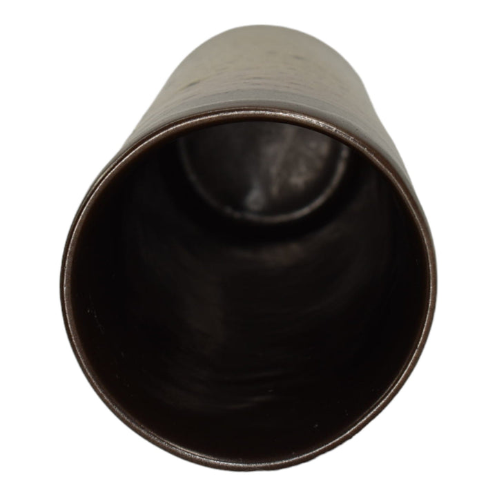 Pigeon Forge Tennessee Mid Century Modern Pottery Brown Ceramic Vase Ferguson - Just Art Pottery