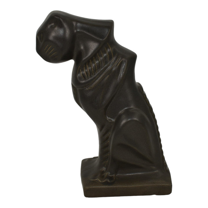 Pigeon Forge Tennessee Pottery Matte Black Egyptian Cat Statue Figurine Ferguson