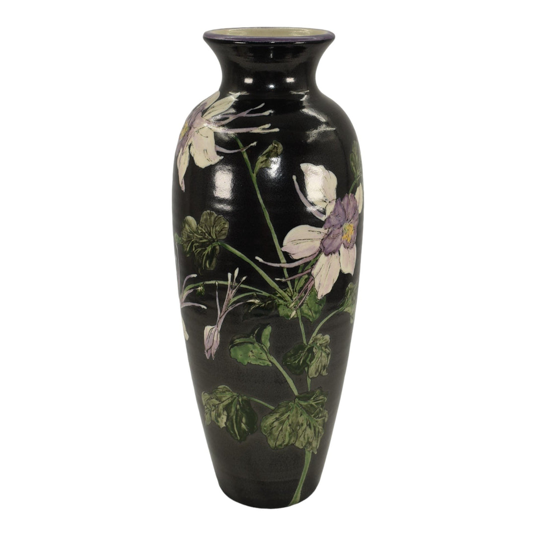 Santa Barbara Ceramic Design 1981 Art Pottery Hand Painted Columbine Vase Cosca - Just Art Pottery