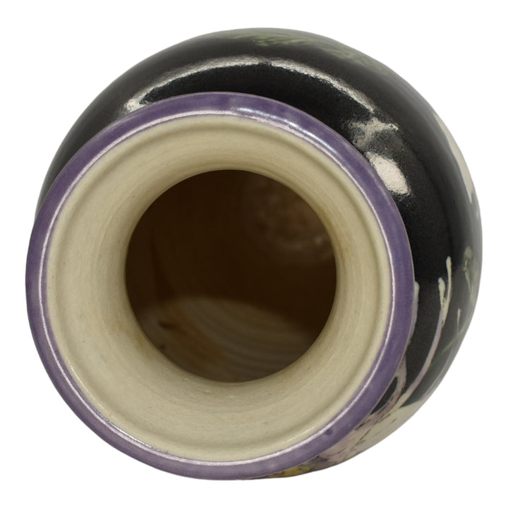 Santa Barbara Ceramic Design 1981 Art Pottery Hand Painted Columbine Vase Cosca - Just Art Pottery