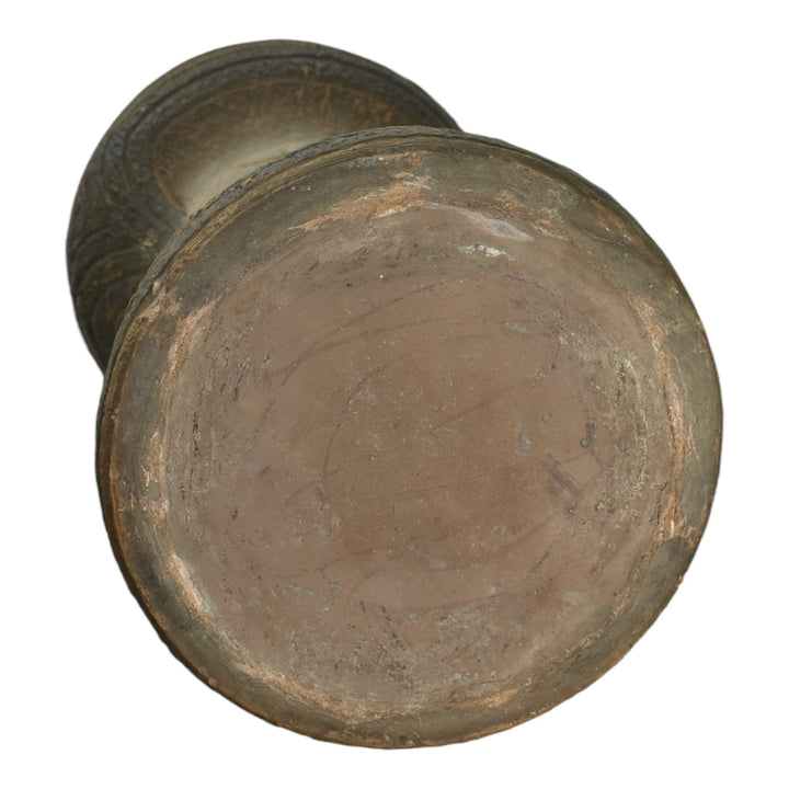 Roseville Mostique Gray 1916 Vintage Pottery Ceramic Jardiniere Pedestal 622-12 - Just Art Pottery