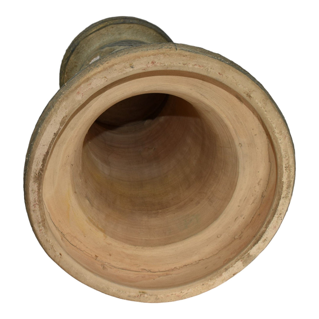 Roseville Mostique Gray 1916 Vintage Pottery Ceramic Jardiniere Pedestal 622-12 - Just Art Pottery