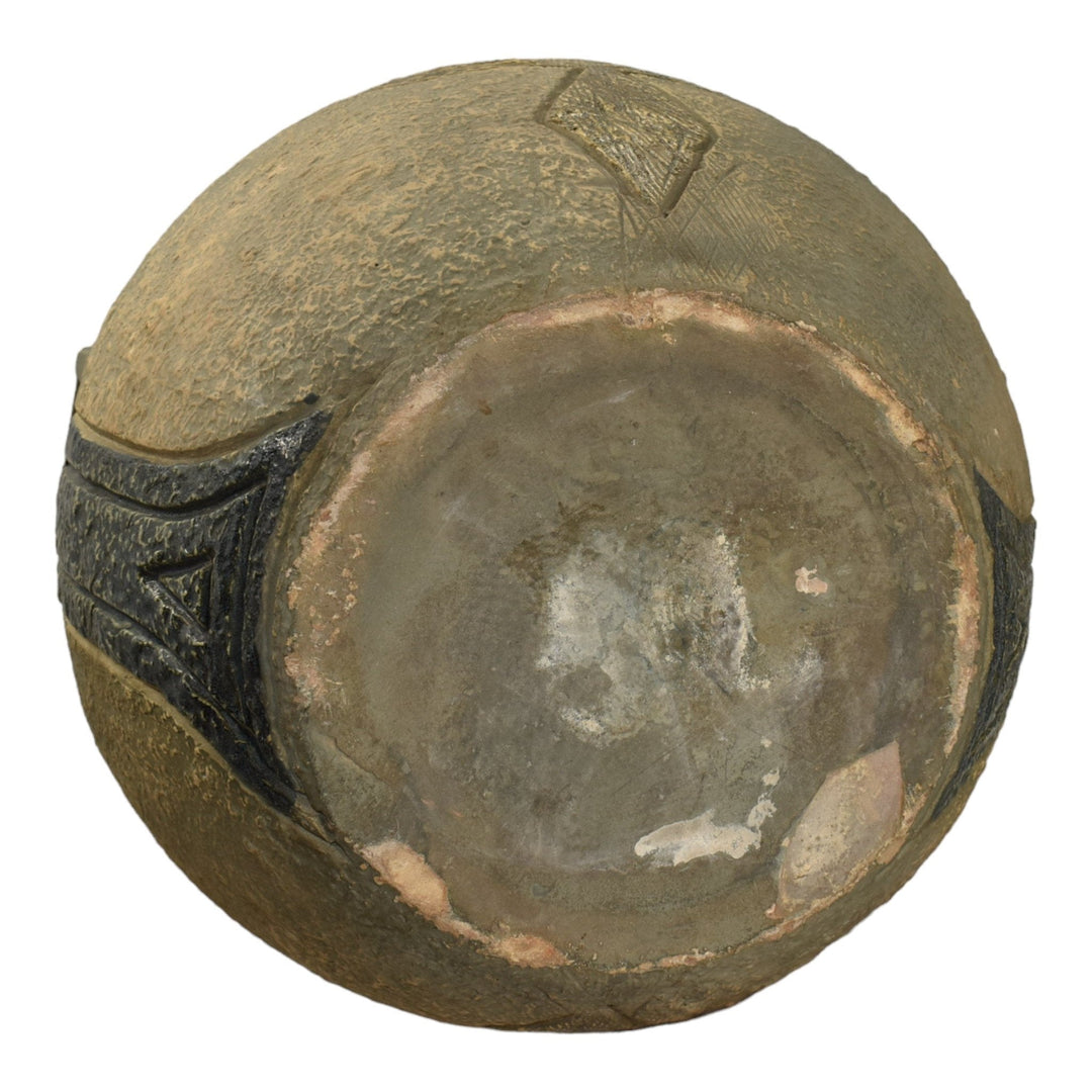 Roseville Mostique Gray 1916 Vintage Pottery Ceramic Jardiniere Pedestal 622-12 - Just Art Pottery