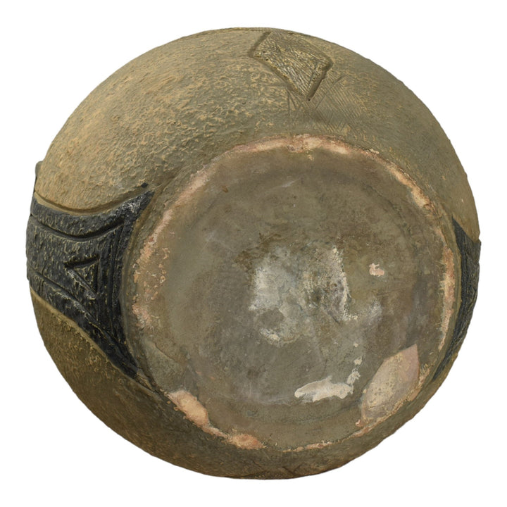 Roseville Mostique Gray 1916 Vintage Pottery Ceramic Jardiniere Pedestal 622-12 - Just Art Pottery