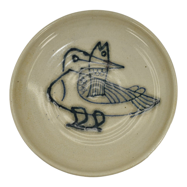 Pigeon Forge Tennessee 1982 Bird Eating Fish Wall Art Ceramic Plate Ferguson - Just Art Pottery