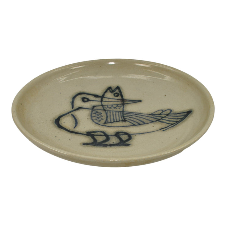 Pigeon Forge Tennessee 1982 Bird Eating Fish Wall Art Ceramic Plate Ferguson - Just Art Pottery