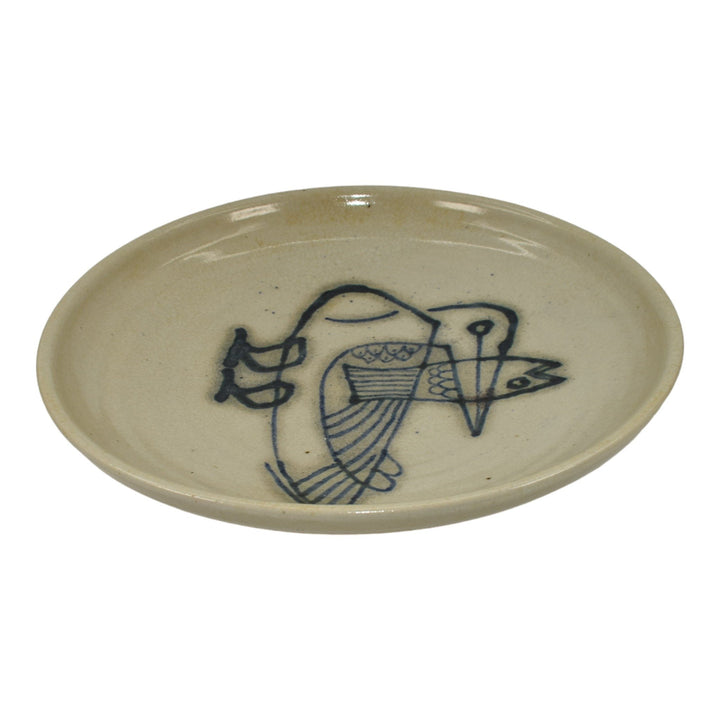 Pigeon Forge Tennessee 1982 Bird Eating Fish Wall Art Ceramic Plate Ferguson - Just Art Pottery