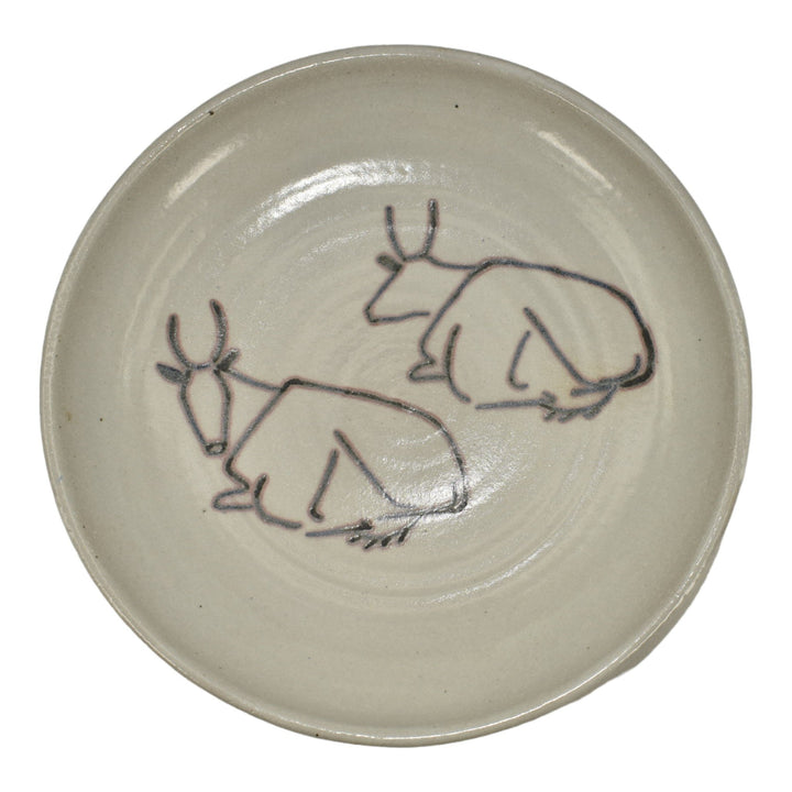 Pigeon Forge Tennessee 1985 Handmade Cows Wall Art Ceramic Plate Ferguson - Just Art Pottery
