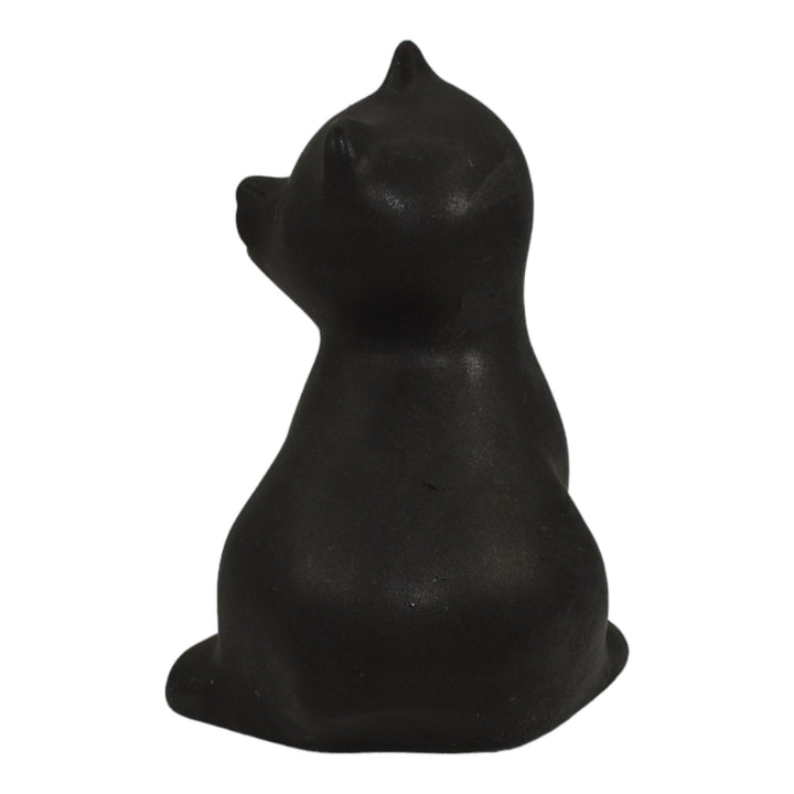 Pigeon Forge Tennessee Pottery Matte Black Bear Figurine Ferguson