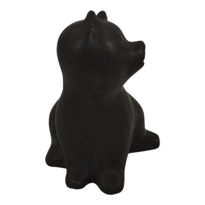 Pigeon Forge Tennessee Pottery Matte Black Bear Figurine Ferguson