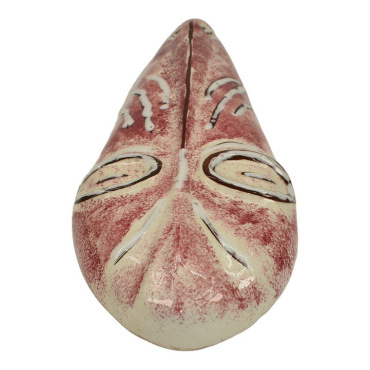 Dryden Hot Springs Ark Pottery Tribal Tiki Red Ceramic Hanging Wall Art Mask