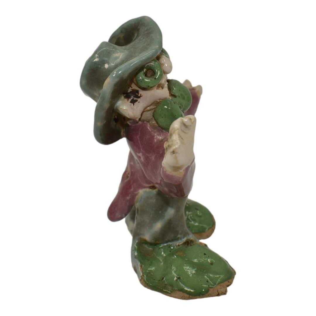 Overbeck 1911-1955 Vintage Art Pottery Hand Thrown Ceramic Man Figurine