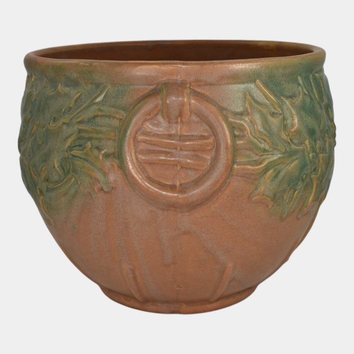McCoy 1930s Vintage Art Pottery Leaves Berries Large Jardiniere
