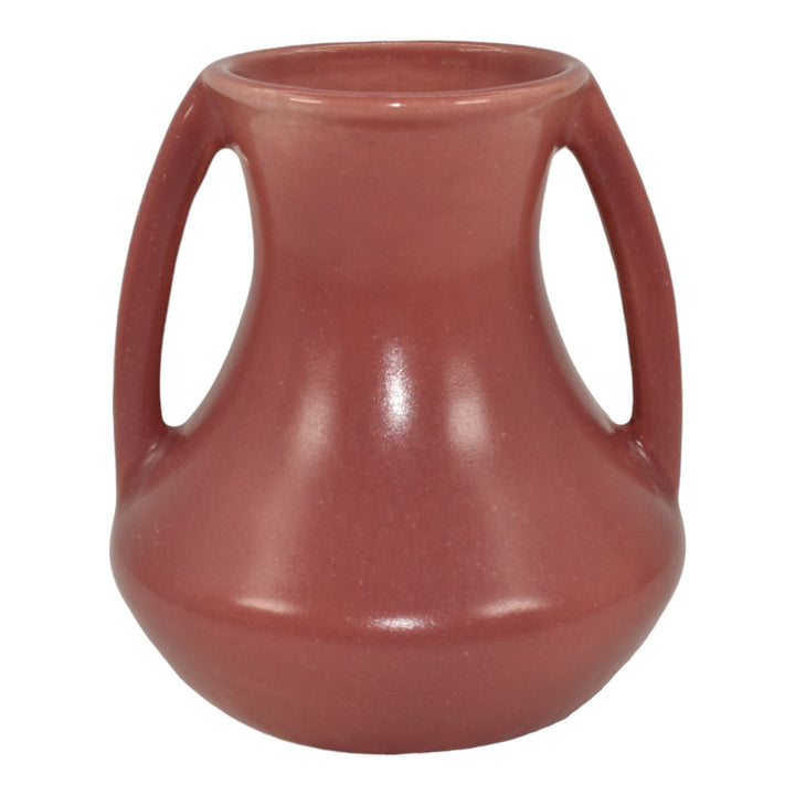 Vichico Trenton New Jersey Vintage Art Pottery Pink Handled Ceramic Vase 1023 - Just Art Pottery
