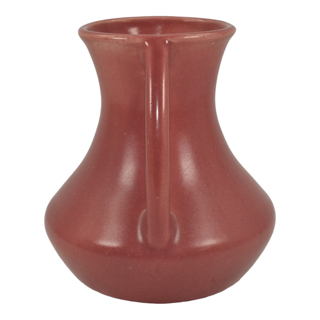 Vichico Trenton New Jersey Vintage Art Pottery Pink Handled Ceramic Vase 1023 - Just Art Pottery